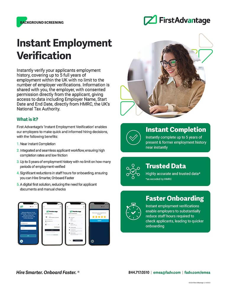 Instant Employment Verification brochure thumbnail