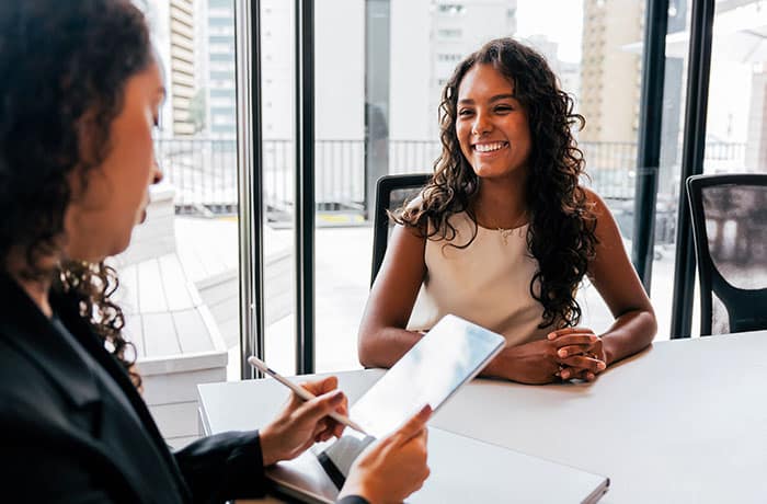 Hiring scene – an image that resemble a recruiter interviewing a candidate