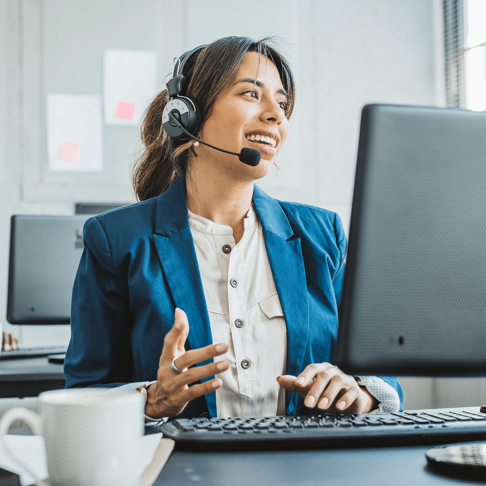 A female customer service rep.