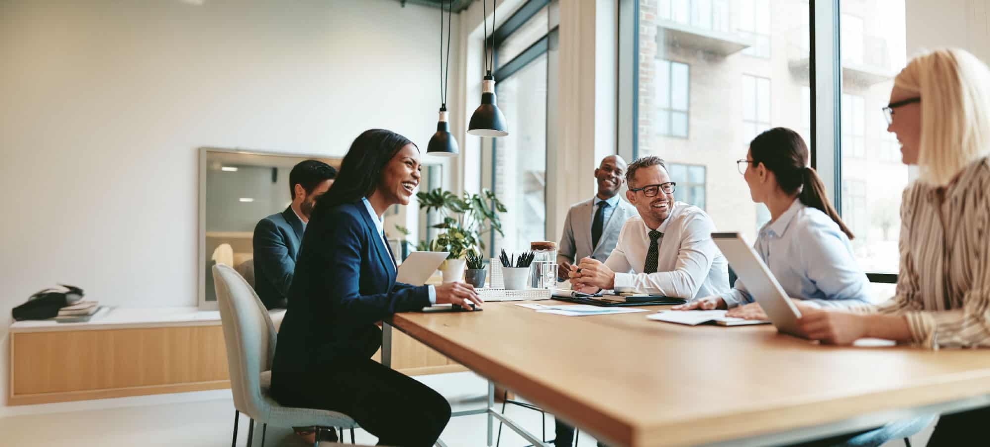 people collaborating at a conference table